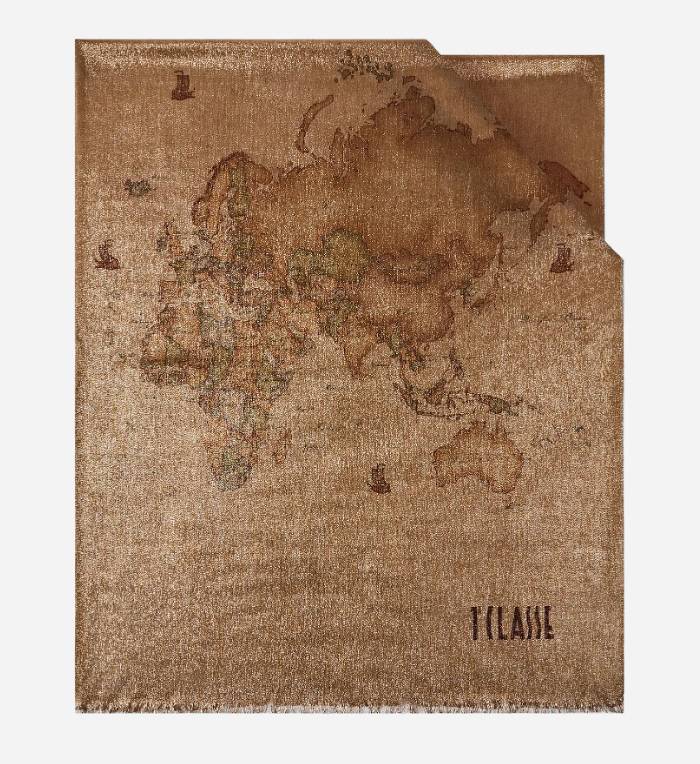 Alviero Martini 1A Classe Stola Geo Lurex 80x200 K S575 1768 Col 0010 Natural Col